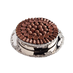 Tazón de servicio de dulces de Chocolate decorativo de mesa de diseño fantástico Tazón de Metal dorado de alta calidad para bodas y eventos especiales - Product Image 3