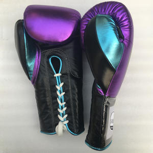 Gants de boxe en cuir métallisé à lacets Gants de boxe avec logo personnalisé Gants de boxe de couleur personnalisée - Product Image 2