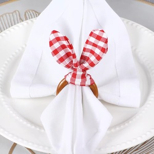 Porte-serviette en bois avec nœud en tissu pour décor de table rustique événements de mariage fêtes hôtel salle à manger accent fait main - Product Image 2