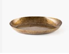 Bandeja de servicio de color cobre hecha a mano con mango de metal forma redonda diseño elegante Simple de bandeja de servicio de color cobre - Product Image 6