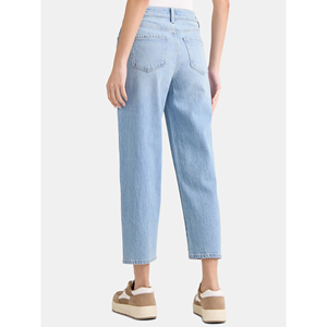 กางเกงยีนส์ของผู้หญิงทรงแบ็กกี้ทรงหลวมทำจากผ้าฝ้าย100% สั่งทำได้ตามต้องการฤดูใบไม้ผลิสต็อกกางเกงยีนส์ซักจากบังคลาเทศ - Product Image 6