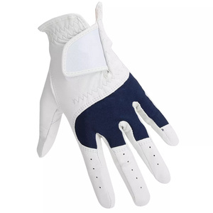 Gant de golf en cuir Cabretta de haute qualité pour hommes pour la main droite respirant et pour les golfeurs d'hiver à gauche-Blanc - Product Image 1