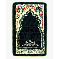 Jaenamaz Tapis pour Sejadah Tapis de prière musulman Tapis de prière islamique en velours Tapis de prière pour enfants Tapis de prière