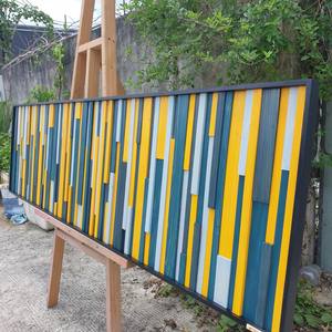 ของตกแต่งผนังกรอบสีเขียวสำหรับงานแต่งงานวันเกิดทำจากไม้3D หรูหราทันสมัยทำด้วยมือ - Product Image 1