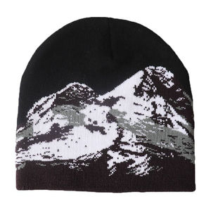 หมวกบีนนี่ติดฉลากเสื้อผ้าแนวสตรีทพร้อมโลโก้ถักสำหรับฤดูหนาว - Product Image 1