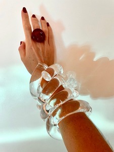 กำไลเรซินอีพ็อกซี่เรซิน2ชิ้นสีที่แตกต่างกันและมีคุณภาพสูงทรงกลมสำหรับเด็กผู้หญิงใช้เป็นกำไลเรซินอีพ็อกซี่ - Product Image 6