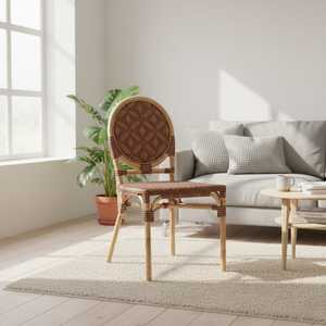 Silla de ratán elegante hecha a mano, muebles naturales con estilo para comedor, Villa, decoración del hogar - Product Image 4