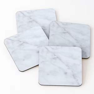 Exquisite Natural Marble and Wooden Marble Double Tone Coasters for Elegant Home Decor and Dining <b>Table</b> <b>Protection</b> - Product Image 2