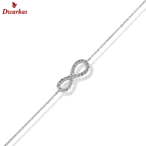 Pulsera de Plata de Ley 925 minimalista de moda al por mayor para mujer, joyería de piedra de circón infinito para regalo, joyería fina - Product Image 2