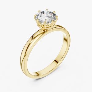 BAGUE EN OR JAUNE 9KT 6.50 CRT LAB GROWN DIAMOND - Product Image 3