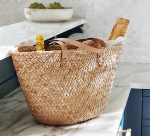 Customized Women's Casual Boho Tote Beach <b>Bag</b> Handmade French Basket Handbag with Embroidery Decoration Beach <b>Straw</b> Shoulder <b>Bag</b> - Product Image 1