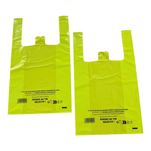 OEM 100% reciclable HDPE personalizado huecograbado impreso cremallera camisetas bolsas supermercado compras chaleco mango hecho en Vietnam - Product Image 4