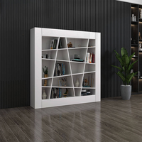 Armoire de classement en bois pour bureau, armoire de rangement moderne blanche avec étagères ouvertes pour dossiers et livres A4