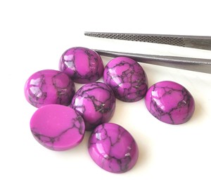 3x5mm-20x30mm อัญมณีทรงหลังแบนหลวมสำหรับทำเครื่องประดับอัญมณีอัญมณีฮาวไลท์สีม่วงสังเคราะห์คุณภาพสูง - Product Image 1