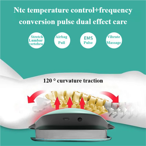 Alat traksi Lumbar elektrik, dengan terapi termal, perenggang tulang belakang terapi cahaya merah, pereda tulang belakang untuk pereda nyeri - Product Image 6