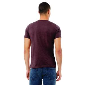 2025 nuevo diseño de alta calidad de algodón y fibra de bambú para hombres camiseta lisa con cuello redondo impresa en blanco - Product Image 3