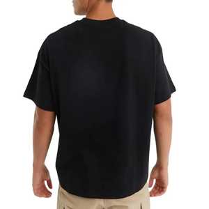 Camiseta estampada de algodón 100% de gran tamaño para hombre, diseño holgado con hombros caídos, peso pesado, venta al por mayor disponible - Product Image 6