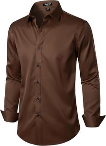 Camisa de corte recto en tela 100% algodón. Mangas largas, sin bolsillo, y disponible en una variedad de colores. - Product Image 3