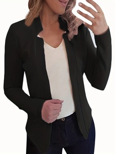 New Cross-Border Women's Wear, Pure Color Small Suit Cardigan Formal <b>Jacket</b> - Product Image 4