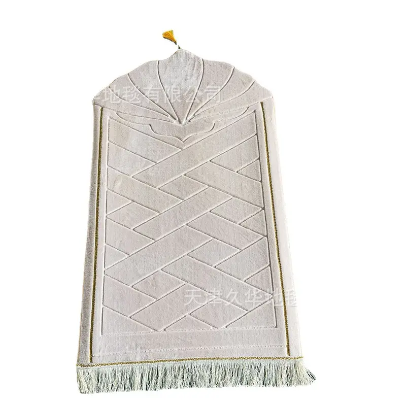 PM133 New Prayer Mat Muslim Plain Printed Worship Blanket Buddhist Worship Wholesale Foldable Flannel Muslim Rug Mat