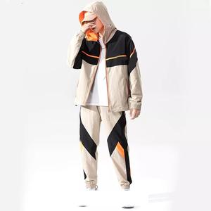 Custom Plain Winter Hooded Casual Streetwear Chándal de algodón para hombre de alta calidad 2 piezas Set Ligero Windbreaker Track Suit - Product Image 4