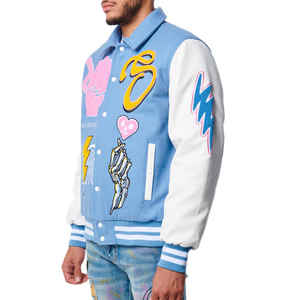 Nouvel arrivage de vestes Letterman Varsity unisexes respirantes avec manches en cuir et logo personnalisé - Product Image 5