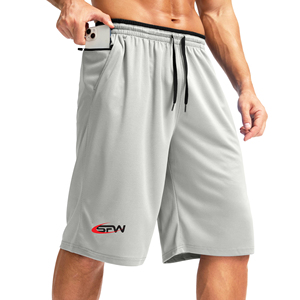 Pantalones cortos deportivos Cargo de poliéster de secado rápido personalizados para hombre, pantalones cortos deportivos transpirables, verano, correr, baloncesto, entrenamiento, de talla grande - Product Image 1