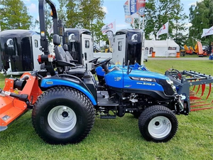 Tractor de ruedas SOILS H26 de 25HP 4WD azul con cargador frontal y accesorio trasero - Product Image 3