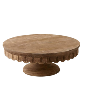 Elegant Eco-Friendly Single-Tier Acacia Wooden Cake Display Stand <b>Baking</b> Accessories Wedding Party Event Celebration - Product Image 4