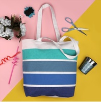 Tas jinjing pantai wanita pola bergaris mode Top penjualan pabrik tas pantai tas Tote pantai 2022 wanita cetak kustom musim panas wanita