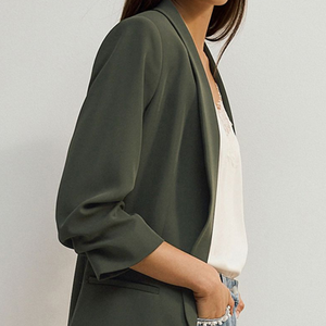 Manteau long en laine tissée coupe-vent pour femme, chaud et élégant, avec col et ceinture, idéal pour le bureau et le streetwear - Product Image 6