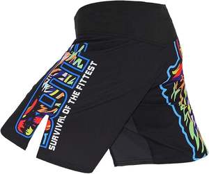 Shorts de course respirants pour hommes conçus sur mesure Shorts de sport de boxe MMA en soie avec logo avant pour les arts martiaux - Product Image 2