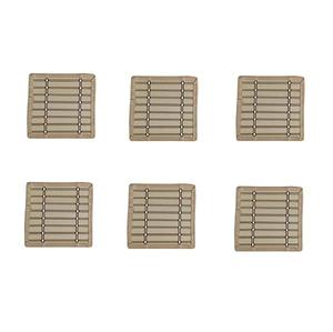 Lot de 6 sous-verres imprimés en PVC de forme carrée, différentes couleurs et longue durée - Product Image 3