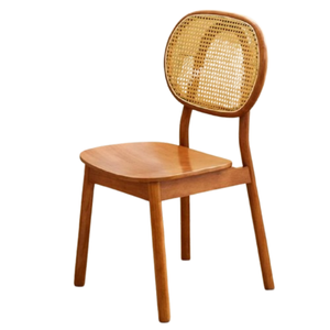 Chaise de jardin de style minimaliste moderne en rotin véritable tissé en bois massif avec des matériaux de haute qualité - Product Image 2