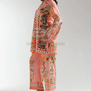 ชุดสตรีสำหรับใส่ในชีวิตประจำวัน ชุดสตรีแบบสั่งตัดตามฤดูกาล ชุดชาลวาร์ คามีซแบบปากีสถาน ผ้าฝ้ายระบายอากาศได้ดี - Product Image 6