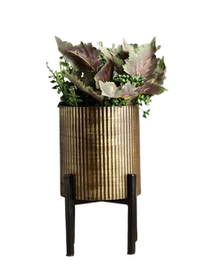 Macetas de Flores de Color Dorado, Diseño de Acabado Colorido, Decoración de Interiores, Macetero de Piso, Diseño de Sala de Estar, Macetas de Metal - Product Image 6