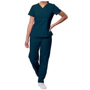 Médical professionnel hygiénique frottez les ensembles de Spandex de polyester de coton d'uniformes - Product Image 1