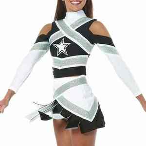 Uniforme de pom-pom girl au design personnalisé, costume de danse pour filles et femmes, uniforme de pom-pom girl avec logo personnalisé - Product Image 5