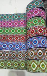 Tela de encaje jacquard avanzado con diseño floral para decoración de vestidos de novia, saris y prendas de vestir, venta al por mayor de fábrica textil. - Product Image 5