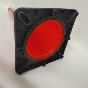 กรวยยางพลาสติกทรงกรวยสะท้อนแสงสีส้มเพื่อความปลอดภัยสำหรับจอดรถบนถนนและควบคุมพื้นที่ก่อสร้าง - Product Image 4