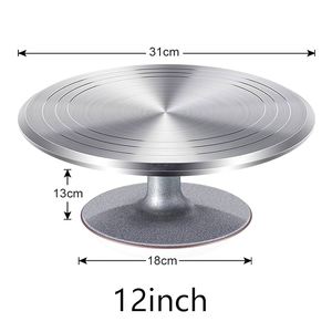Vente en gros de support à gâteau en acier inoxydable 304 Décoration de table Plateau tournant de cuisine Présentoir à gâteau en aluminium - Product Image 2
