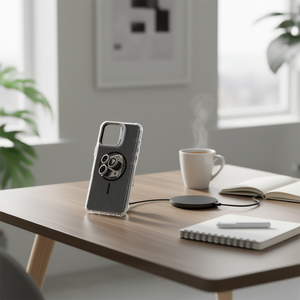 Coque de protection intégrale scintillante TPU+PC pour S24 Ultra avec support intégré et protection d'appareil photo à coussin d'air - Product Image 2