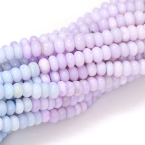 Hermosas Cuentas de Ópalo Azul Lavanda en Forma de Rondel Liso, Cuentas de Ópalo Verde Pino de 7-10 mm en Forma de Rondel, Cuentas de Piedras Preciosas de Calidad AAA - Product Image 5