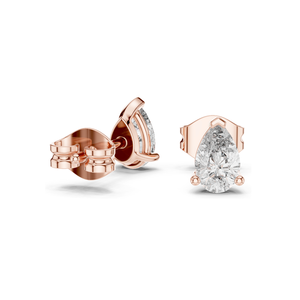 Pendientes de Diamante de Laboratorio en Forma de Pera de 1 Quilate, Claridad VVS-VS, Color EF, Opciones de Oro de 18K, 14K, 10K y Plata 925, Oro Rosa, Amarillo - Product Image 5