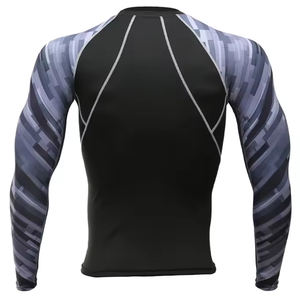High Quality Custom MMA BJJ Rash Guard Long Compression Gym Fabric Shorts Sublimation Print Wholesale Available <b>for</b> Fight - Product Image 6