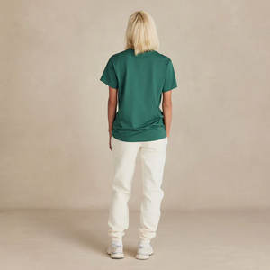 Camiseta extragrande en blanco de peso pesado 100% algodón con impresión de logotipo personalizado para mujer - Product Image 3