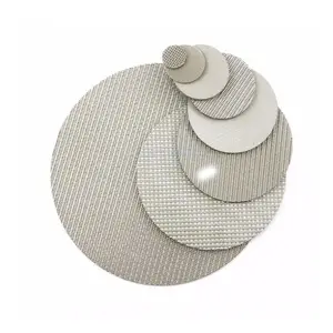 50 100 150 micron Multilayer stainless steel sintered mesh filter disk round stainless steel screen filter sintered mesh disc