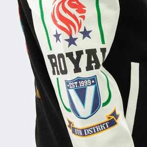 เสื้อแจ็กเก็ตเลตเตอร์แมนสำหรับผู้ชายเสื้อแจ็กเก็ตเบสบอลแขนยาวผ้าโพลีเอสเตอร์สำหรับใส่เล่นกีฬา - Product Image 5