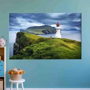 Mykines Lighthouse View Canvas: Elegant Faroe Islands <b>Decor</b> Print,1P:Gallery Wrapped - Product Image 1