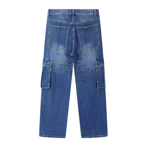 Jeans en denim à jambes larges pour homme, style unique, sur mesure, respirant, lavé, personnalisé, votre propre design, léger, printemps, été, automne - Product Image 5